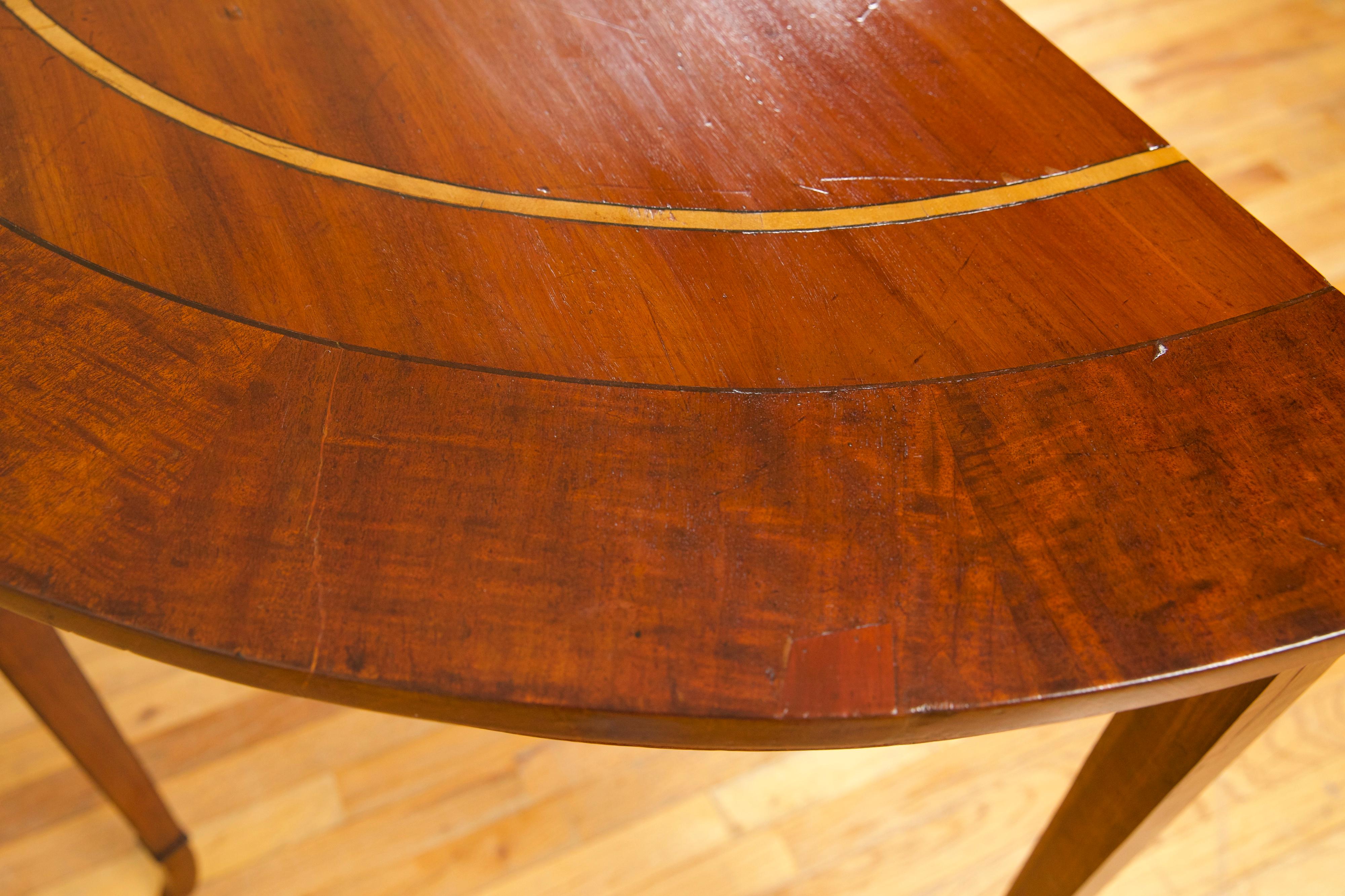 Pair Italian Mahogany & Cherrywood Inlaid Console Tables, 2nd quarter 19th cen. 1