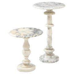 Pair Italian Marble Balustrade Tables