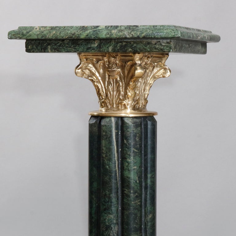 Pair of Italian Marble Cluster Column Sculpture Display Pedestals, 20th