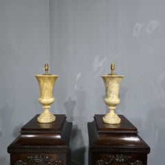 Pair Italian Marble Table Lamps