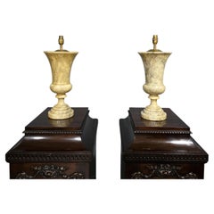 Pair Italian Marble Table Lamps