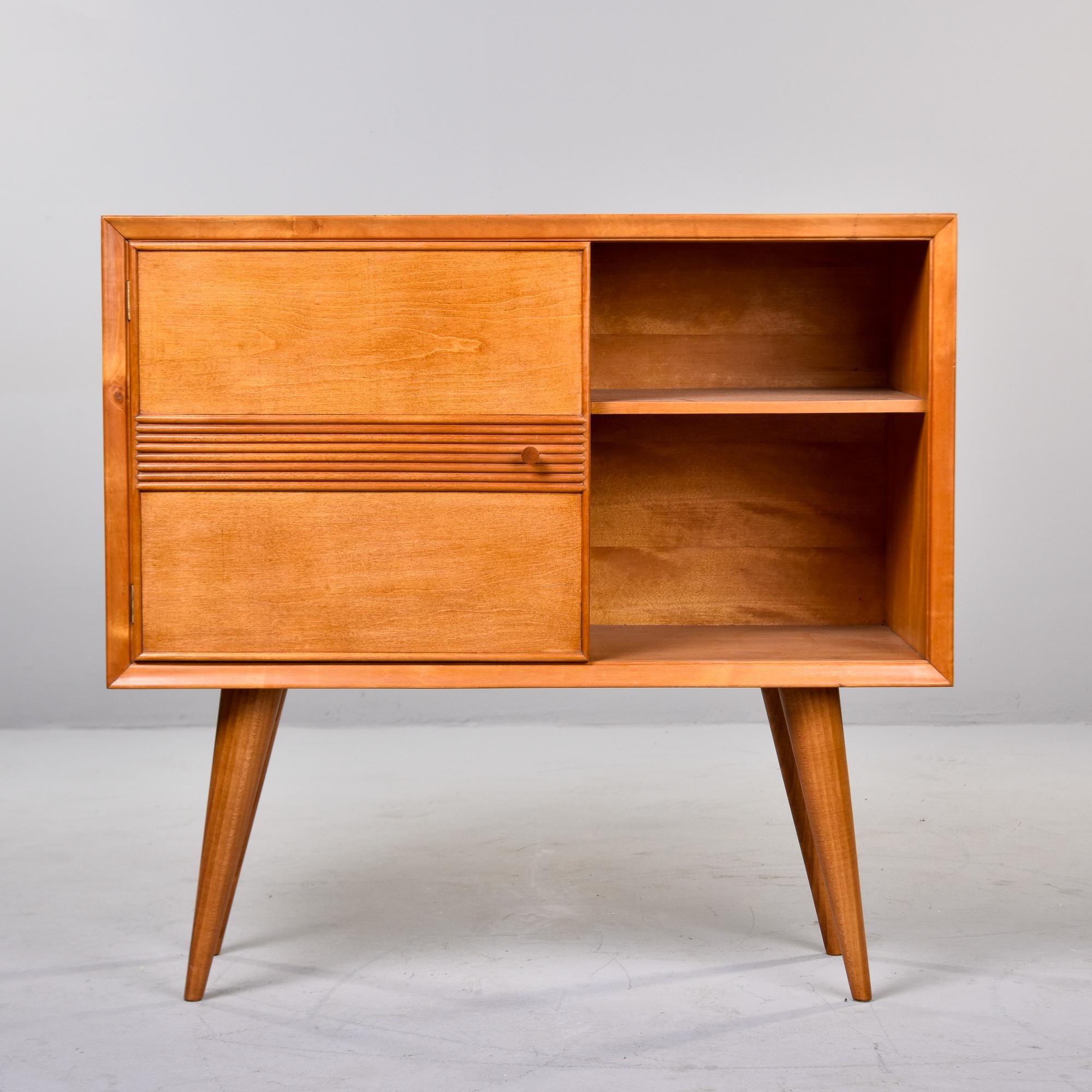 Mid-Century Modern Pair Italian Mid Century Ash Side Cabinets For Sale
