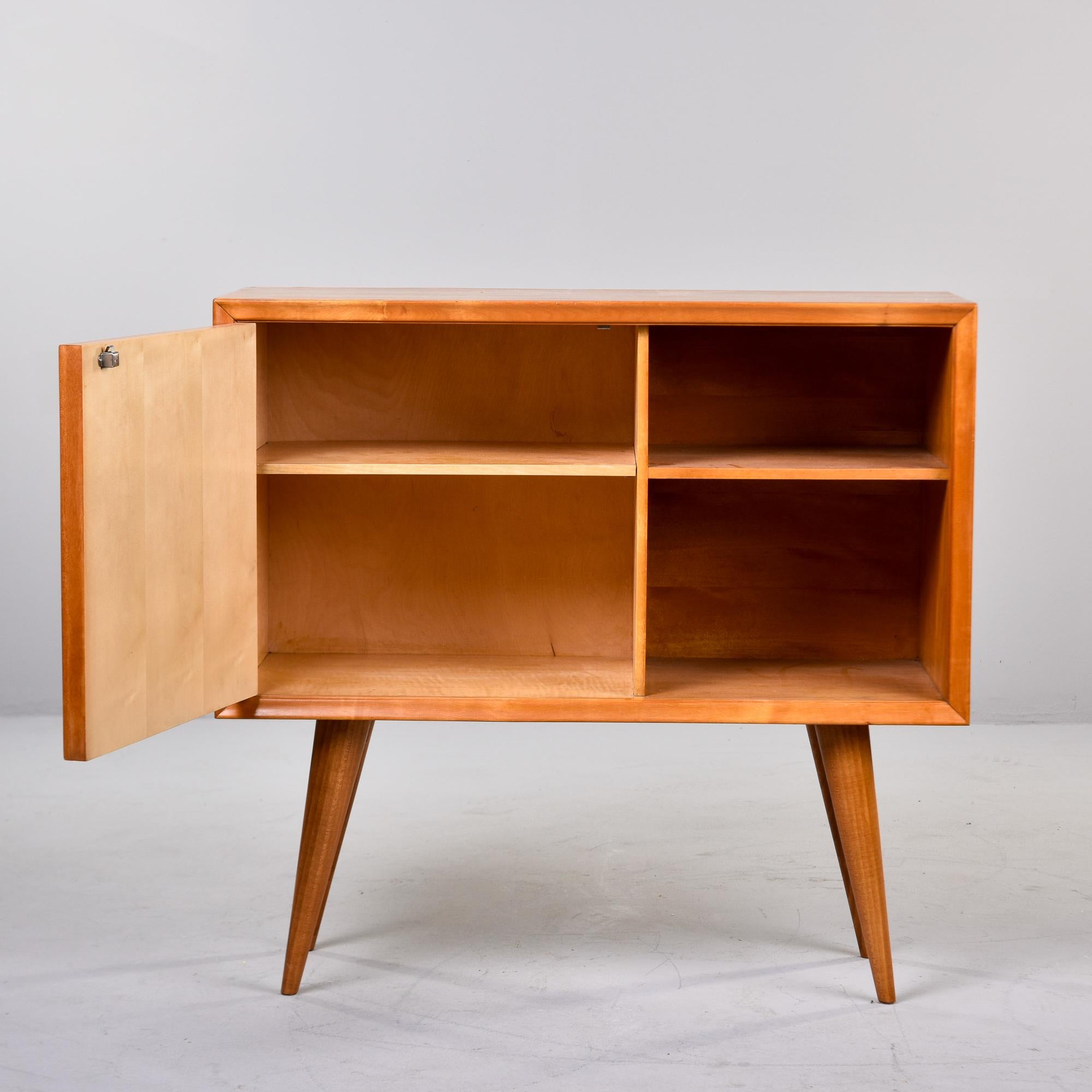 Pair Italian Mid Century Ash Side Cabinets For Sale 1