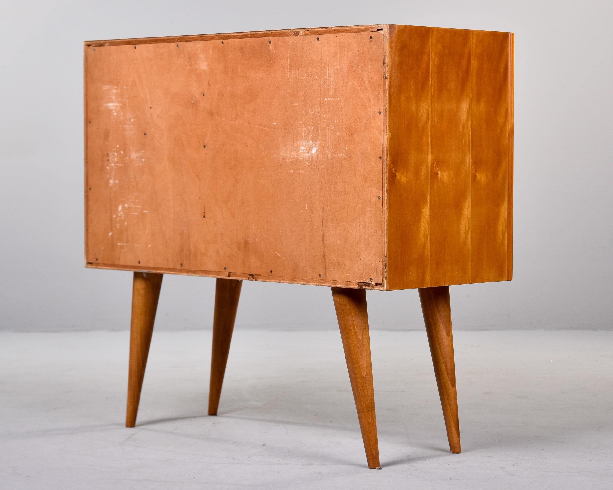 Pair Italian Mid Century Ash Side Cabinets For Sale 3