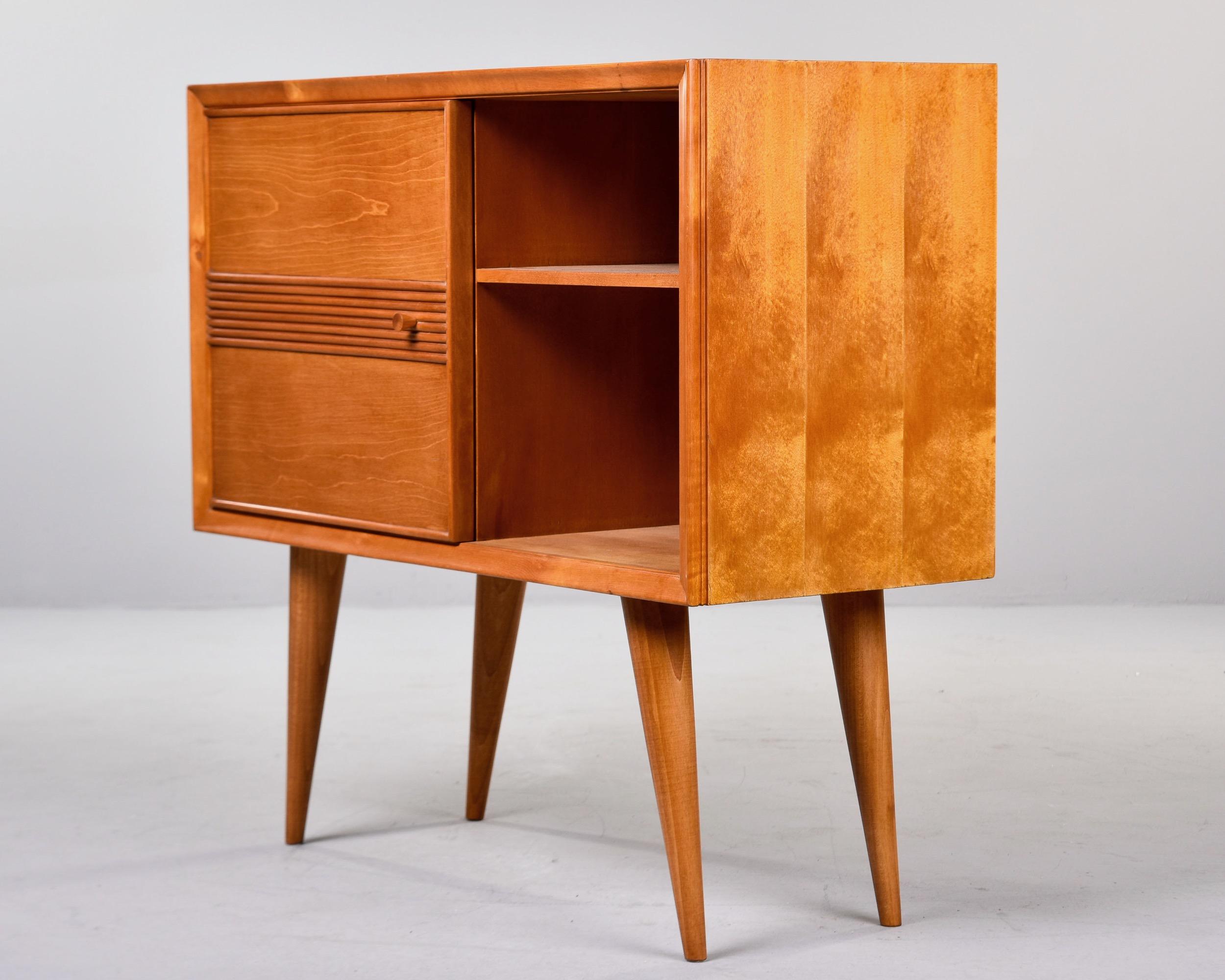 Pair Italian Mid Century Ash Side Cabinets For Sale 4