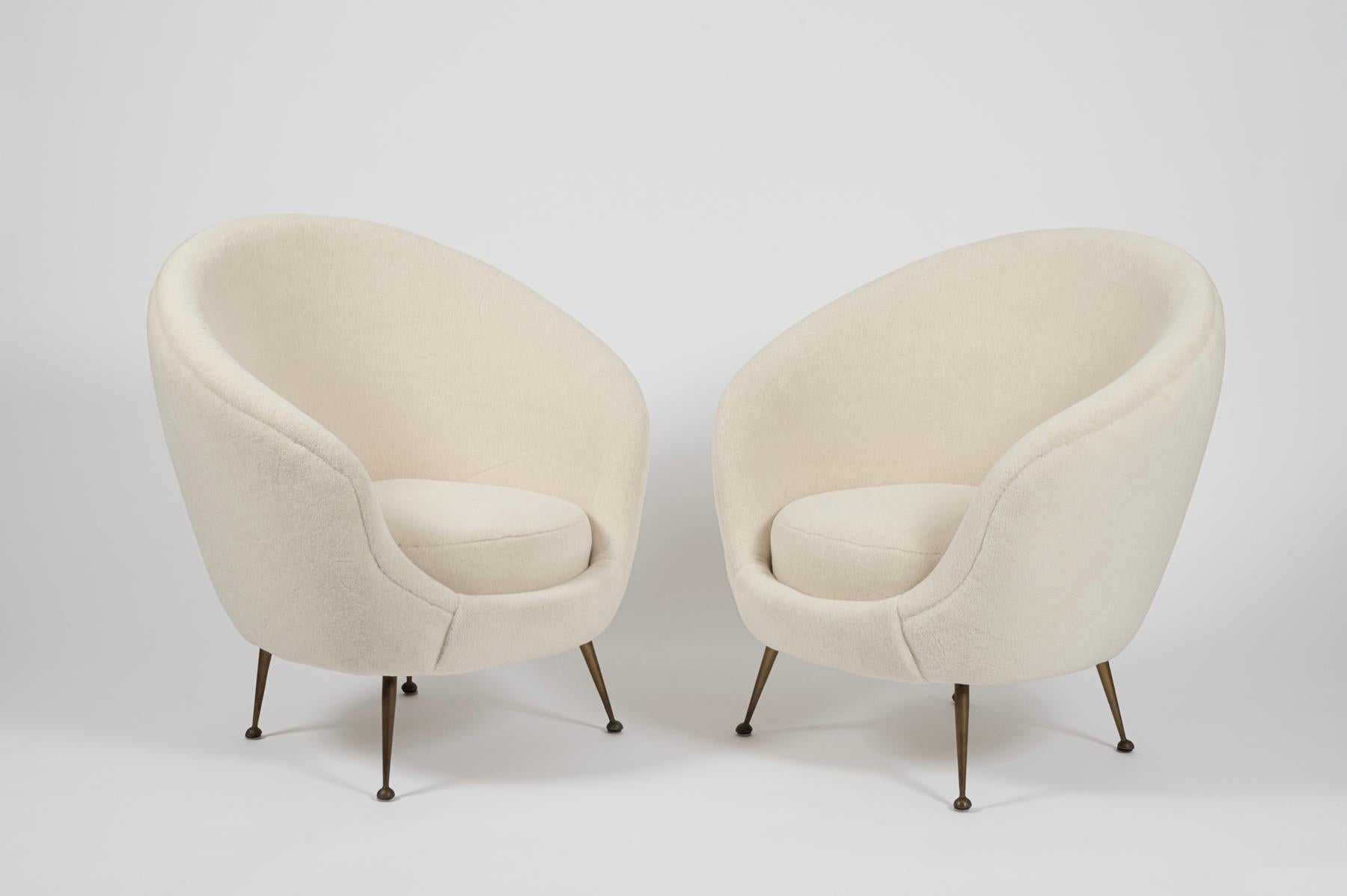 Loungesessel von Federico Munari. Italien um 1950 (Moderne der Mitte des Jahrhunderts) im Angebot