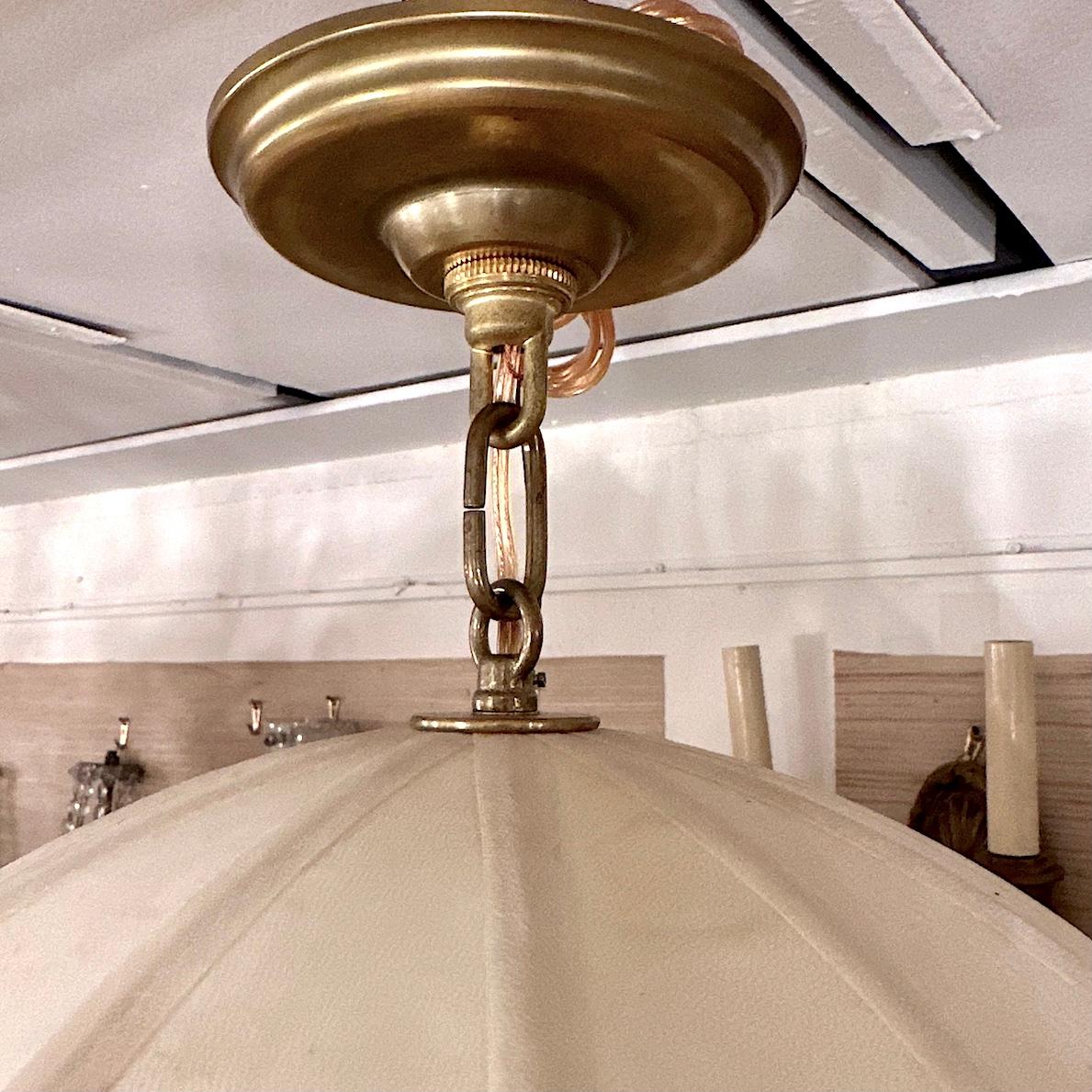 Parchment Paper Pair Italian Midcentury Parchment Lanterns, Sold Individually For Sale