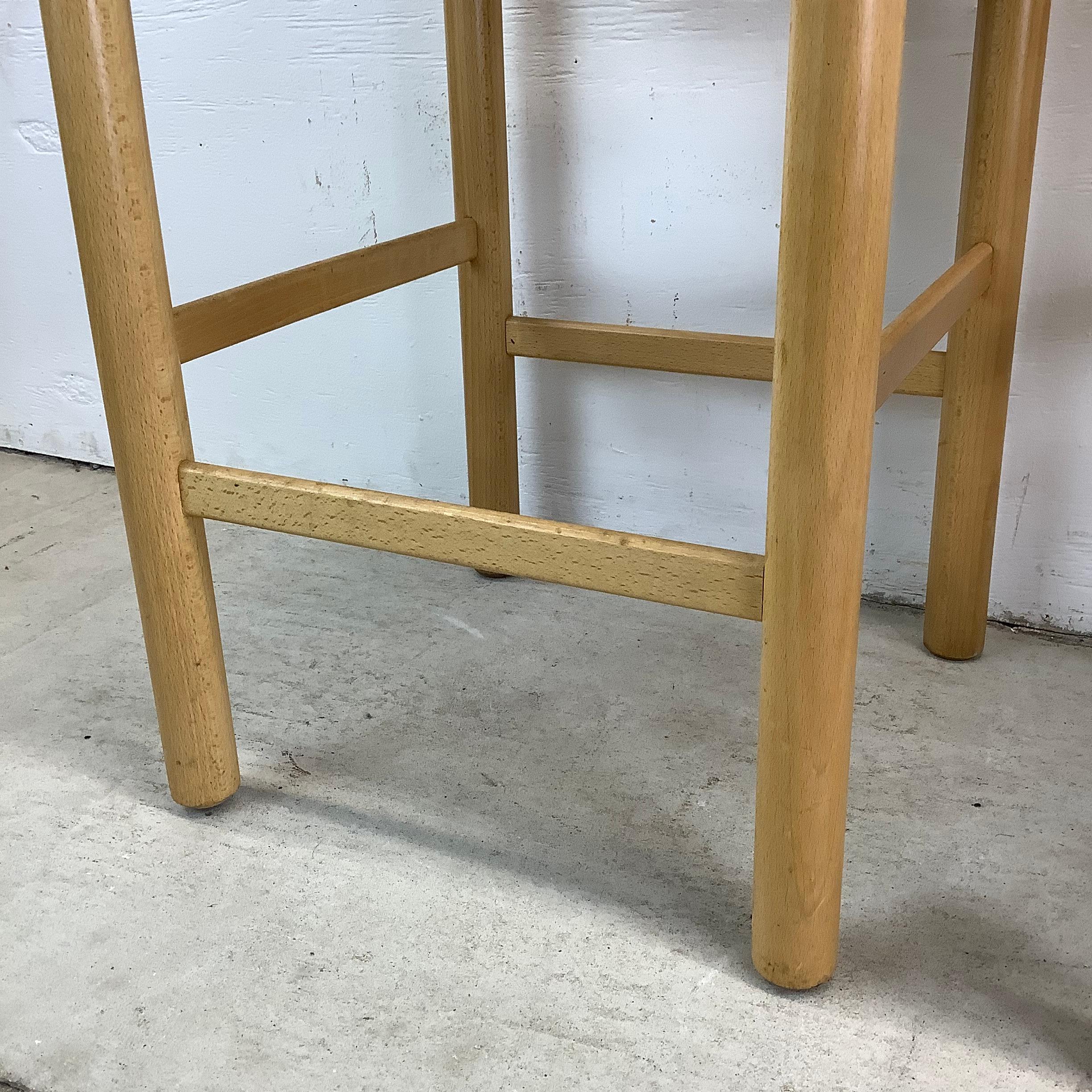 Pair Italian Modern Rush Seat Counterstools 12