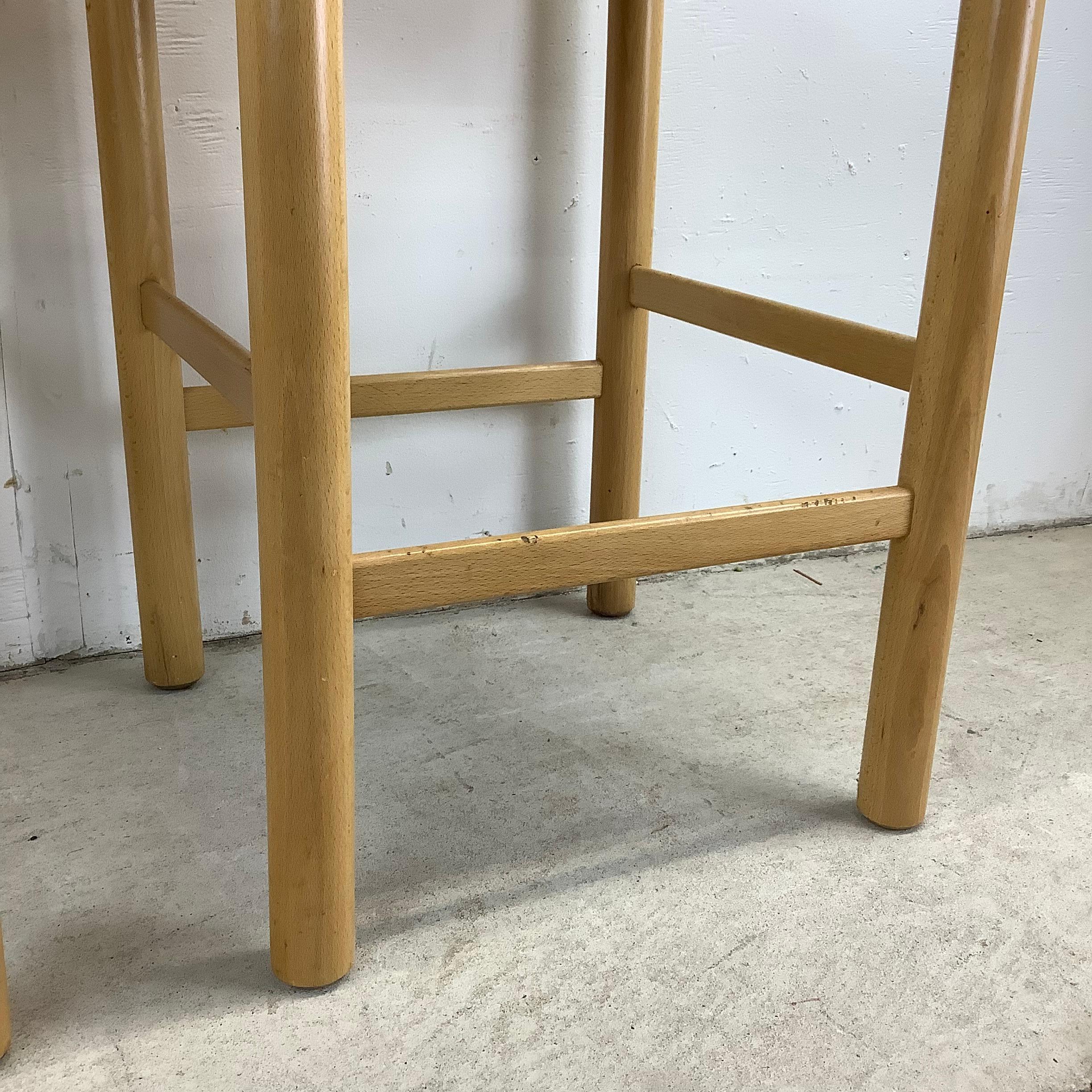 Pair Italian Modern Rush Seat Counterstools 13