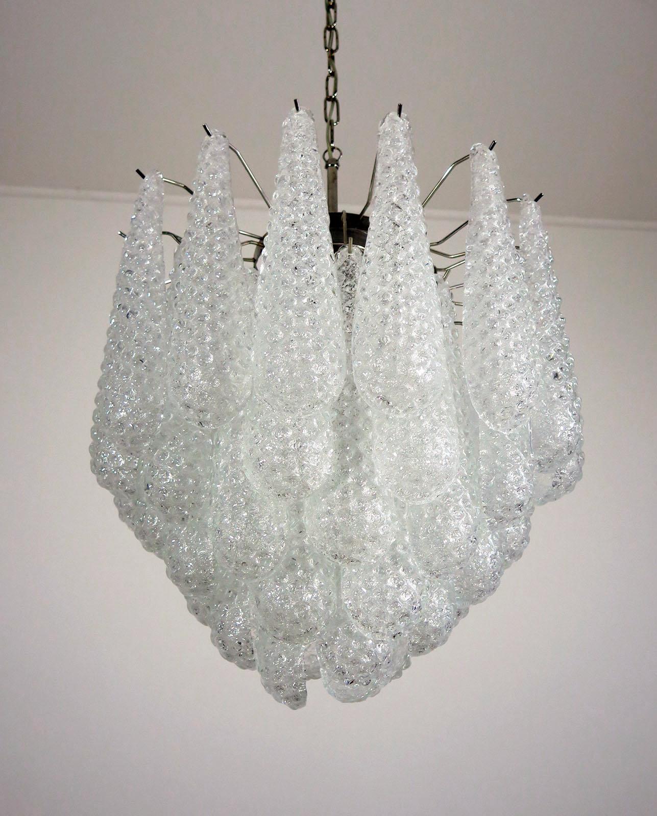 Pair Italian Murano Chandeliers For Sale 6