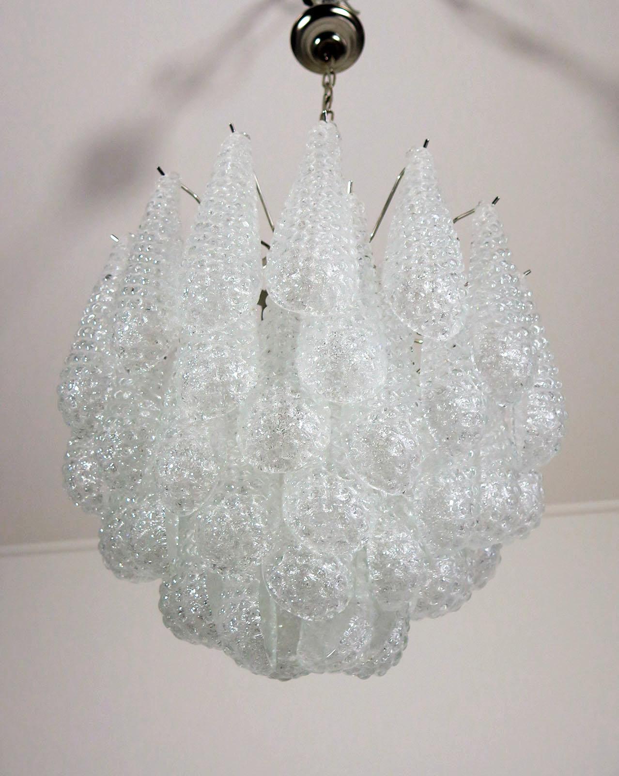 Pair Italian Murano Chandeliers For Sale 7
