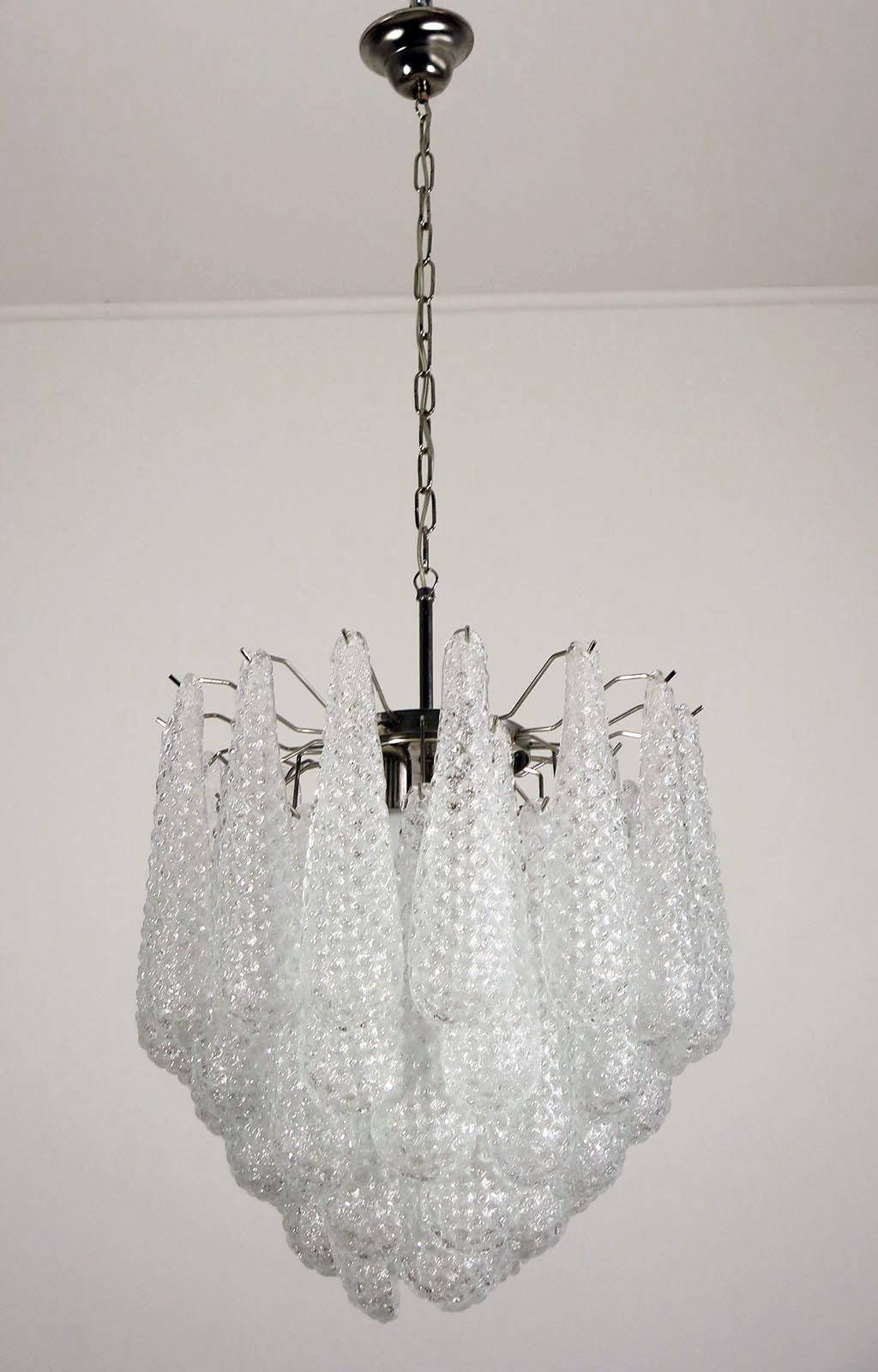 Pair Italian Murano Chandeliers For Sale 11