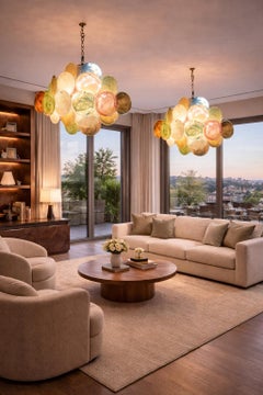 Pair Italian Murano chandeliers