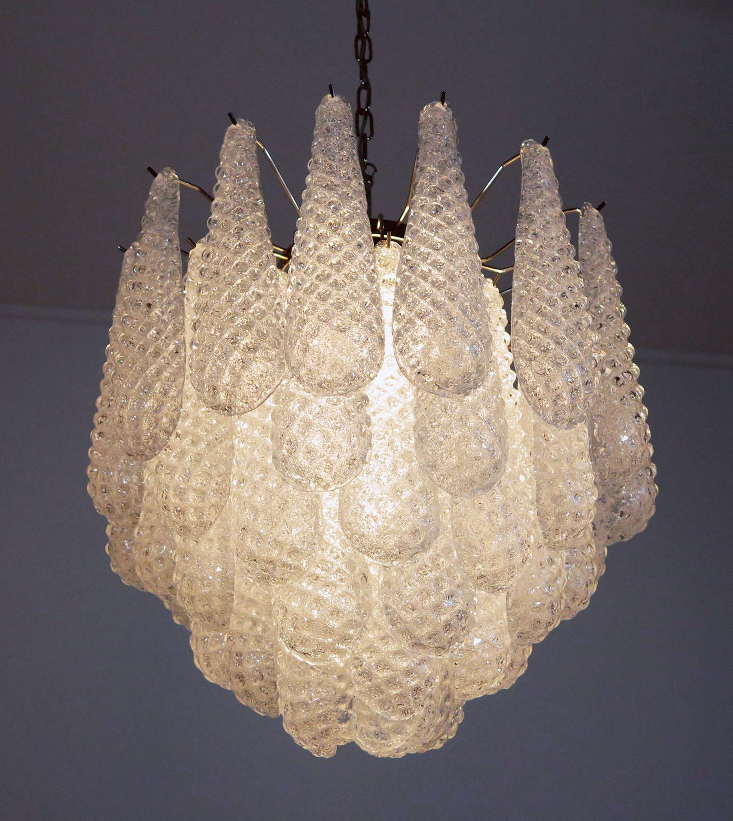 Pair Italian Murano Chandeliers For Sale 1