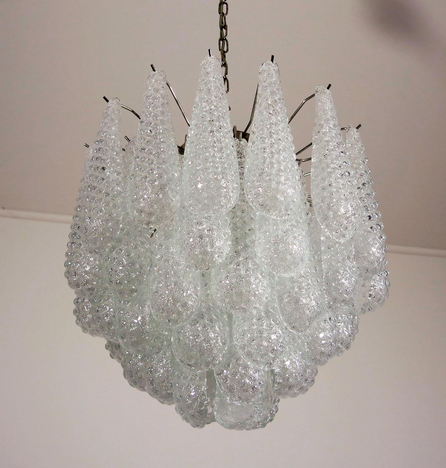 Pair Italian Murano Chandeliers For Sale 3