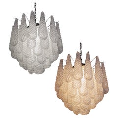 Coppia di lampadari italiani di Murano