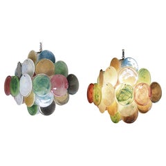 Pair Italian Murano chandeliers