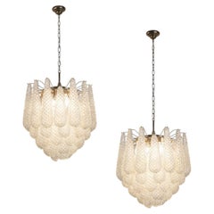 Pair Italian Murano Chandeliers