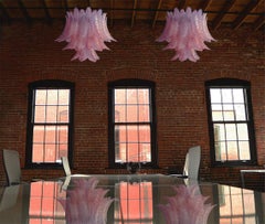 Pair Italian Murano Felci Glass Chandeliers