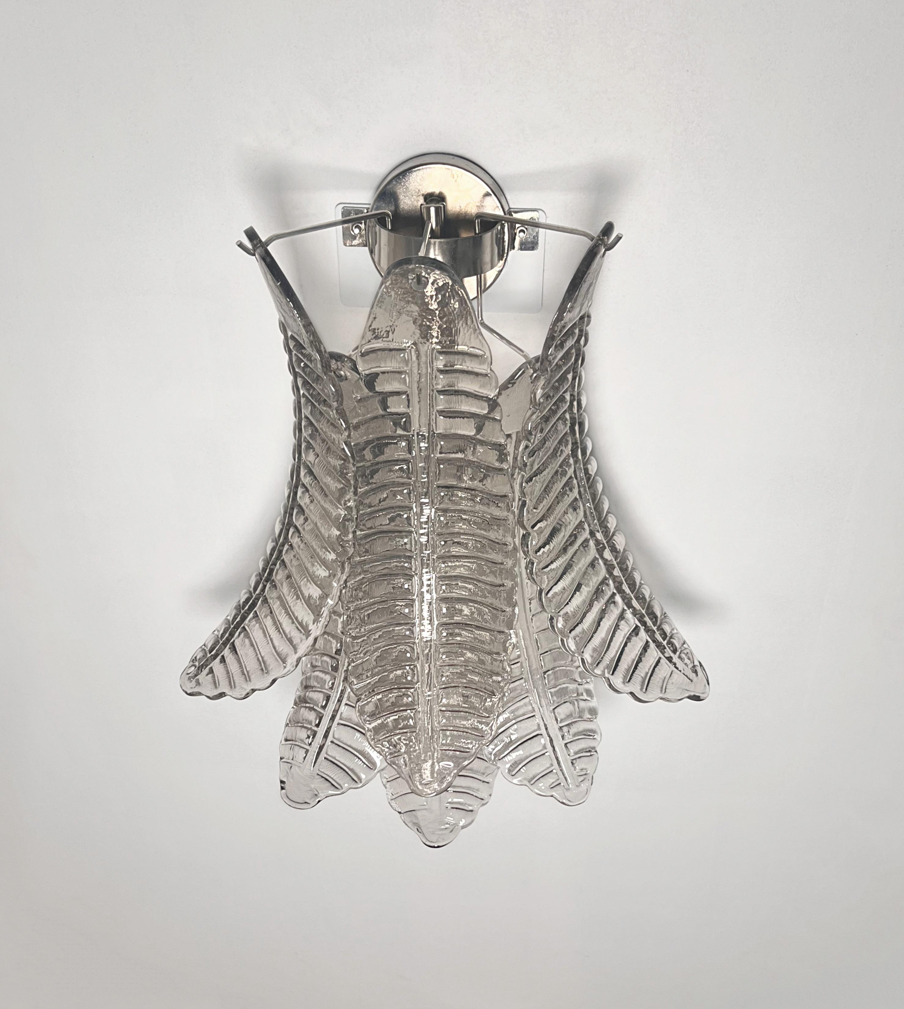 Pair Italian Murano Sconces For Sale 7