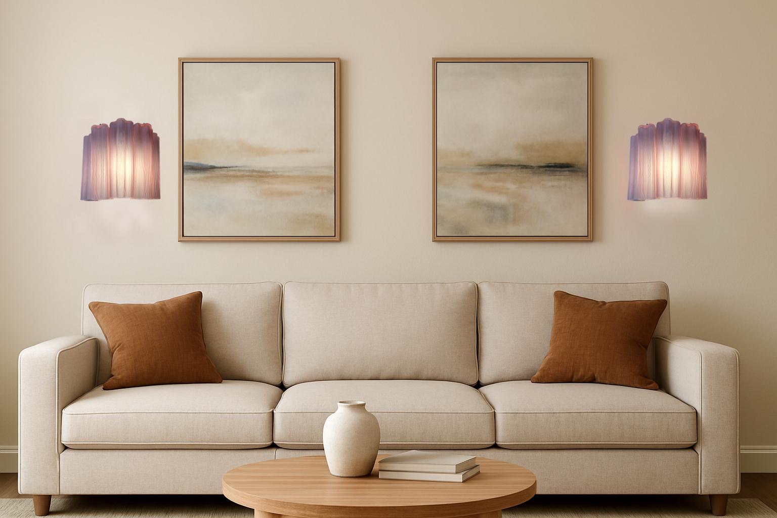 Italian vintage pair of wall sconces in Murano glass and nickel-plated metal structure. The armor polished nickel supports 5 large smoked glass tubes in a star shape for each lamp.
Period: late XX century
Dimensions: 10,50 inches height (27 cm);