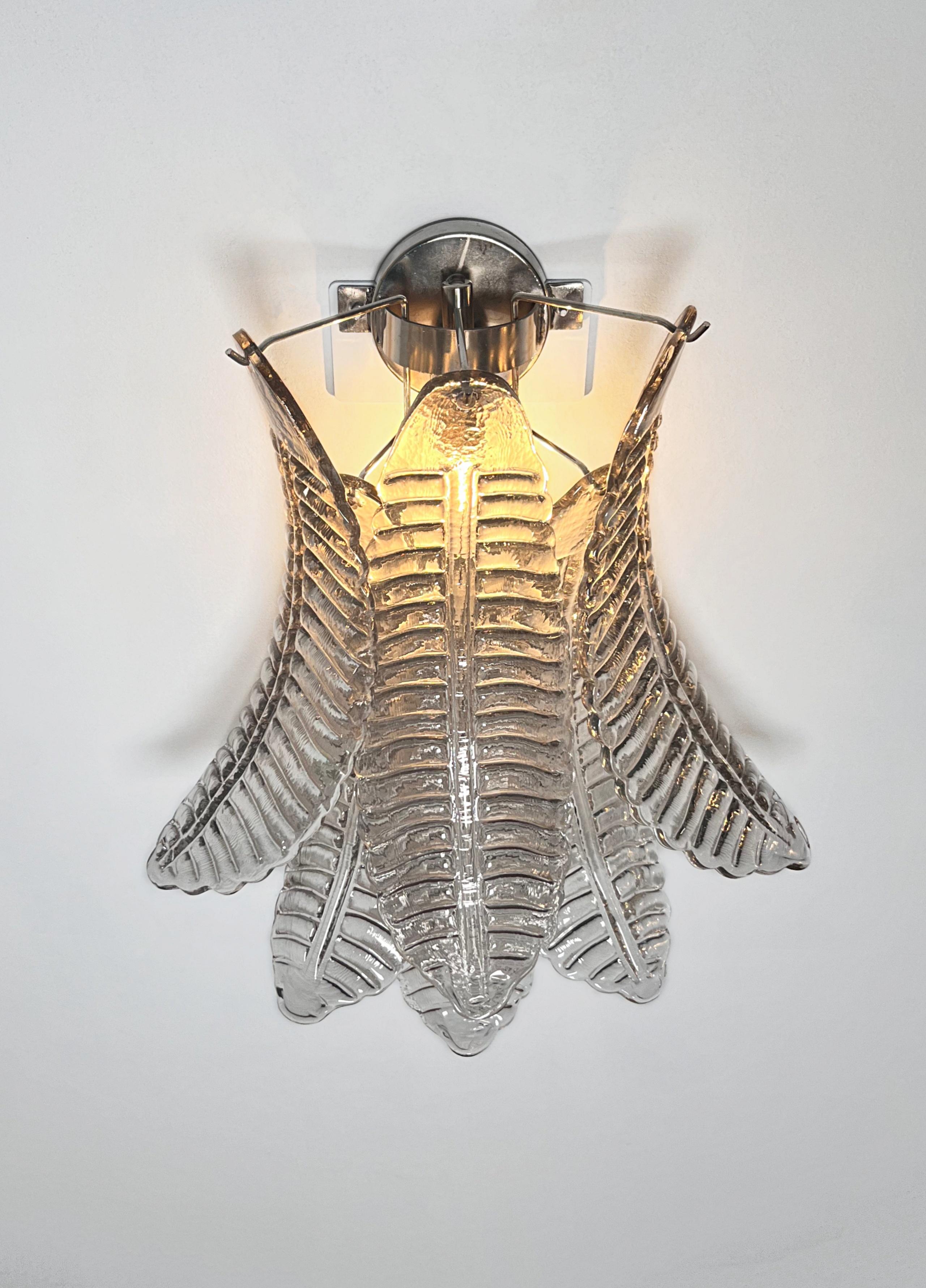 Pair Italian Murano Sconces For Sale 2
