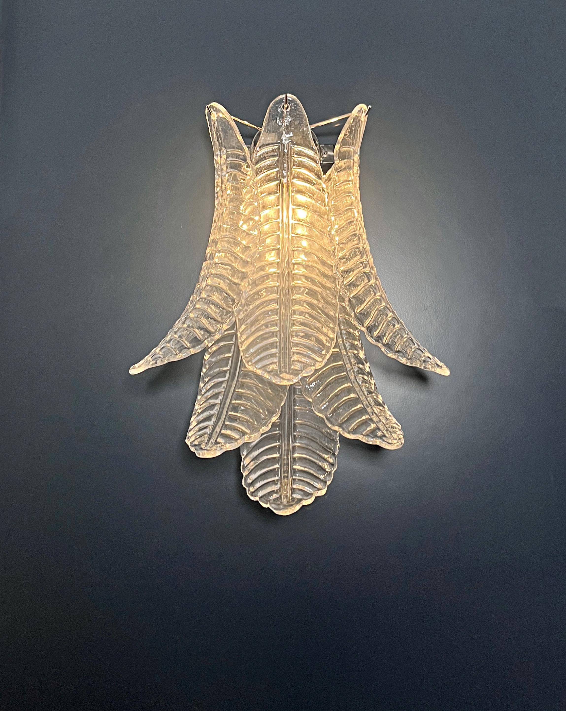 Pair Italian Murano Sconces For Sale 5