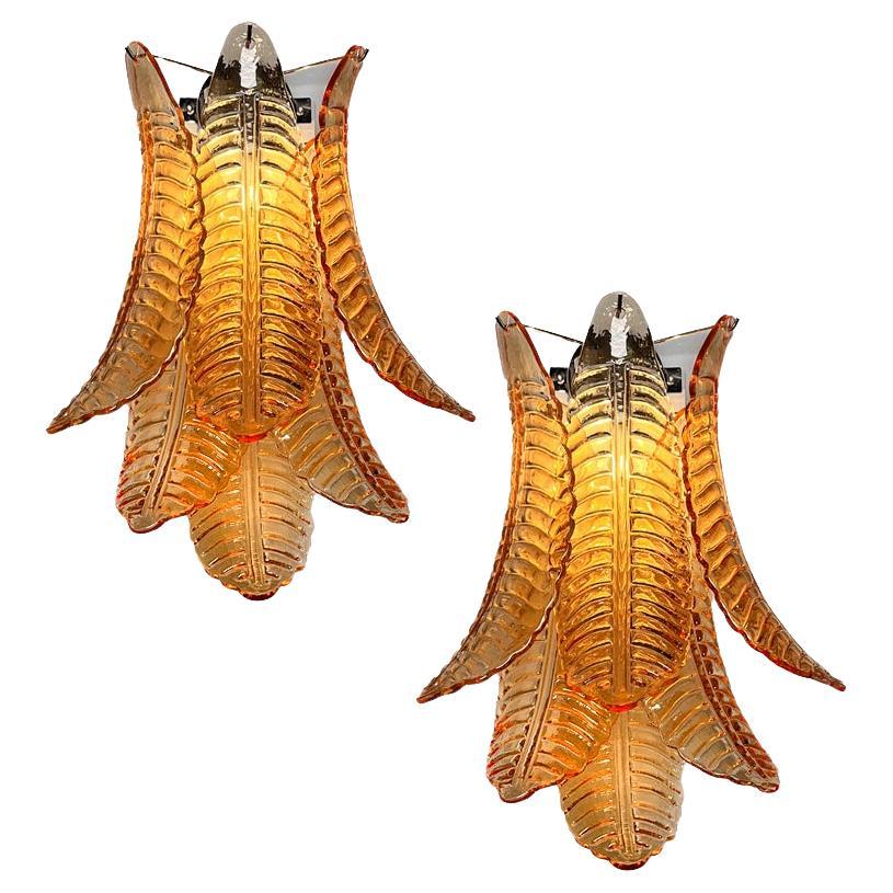 Pair Italian Murano Sconces