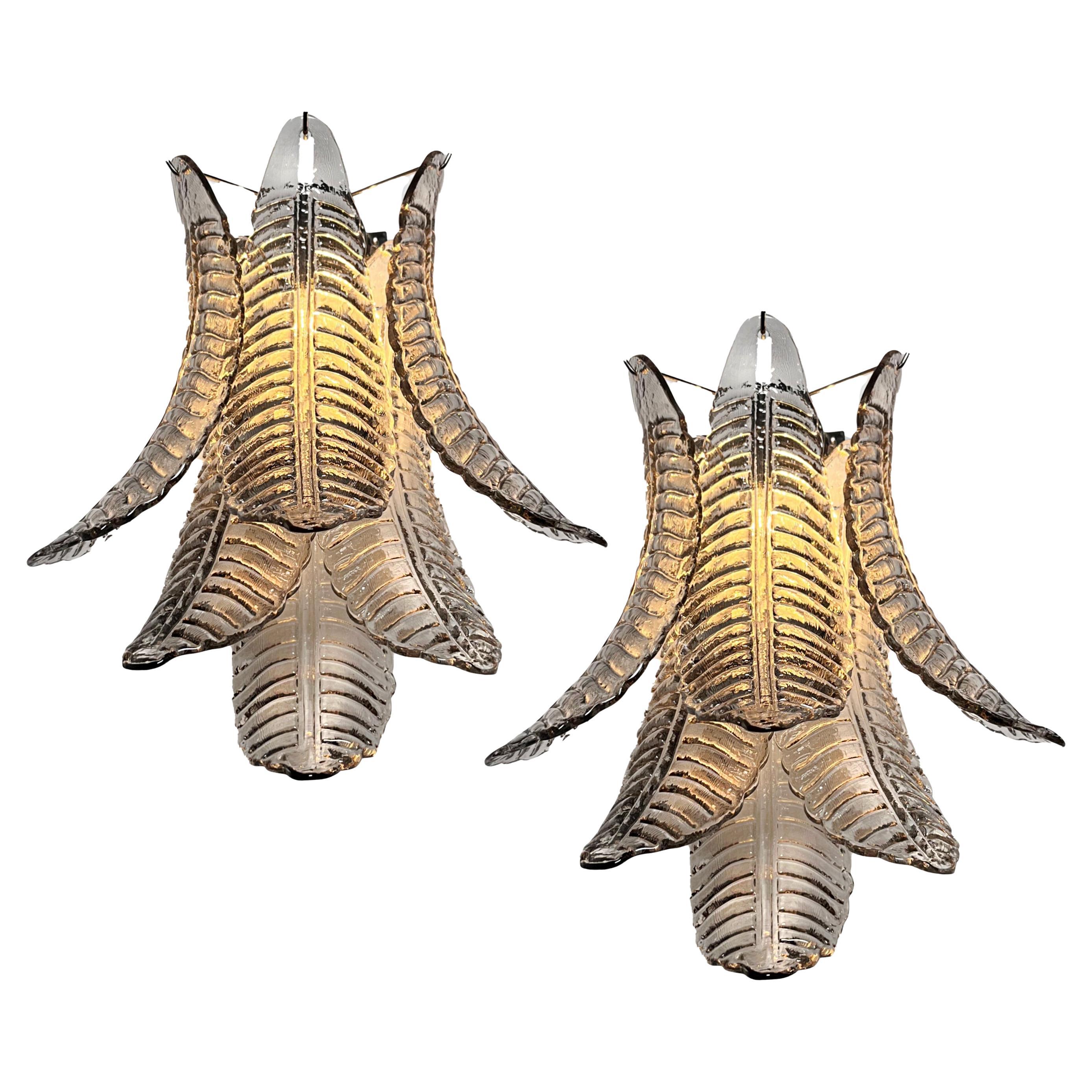 Pair Italian Murano Sconces