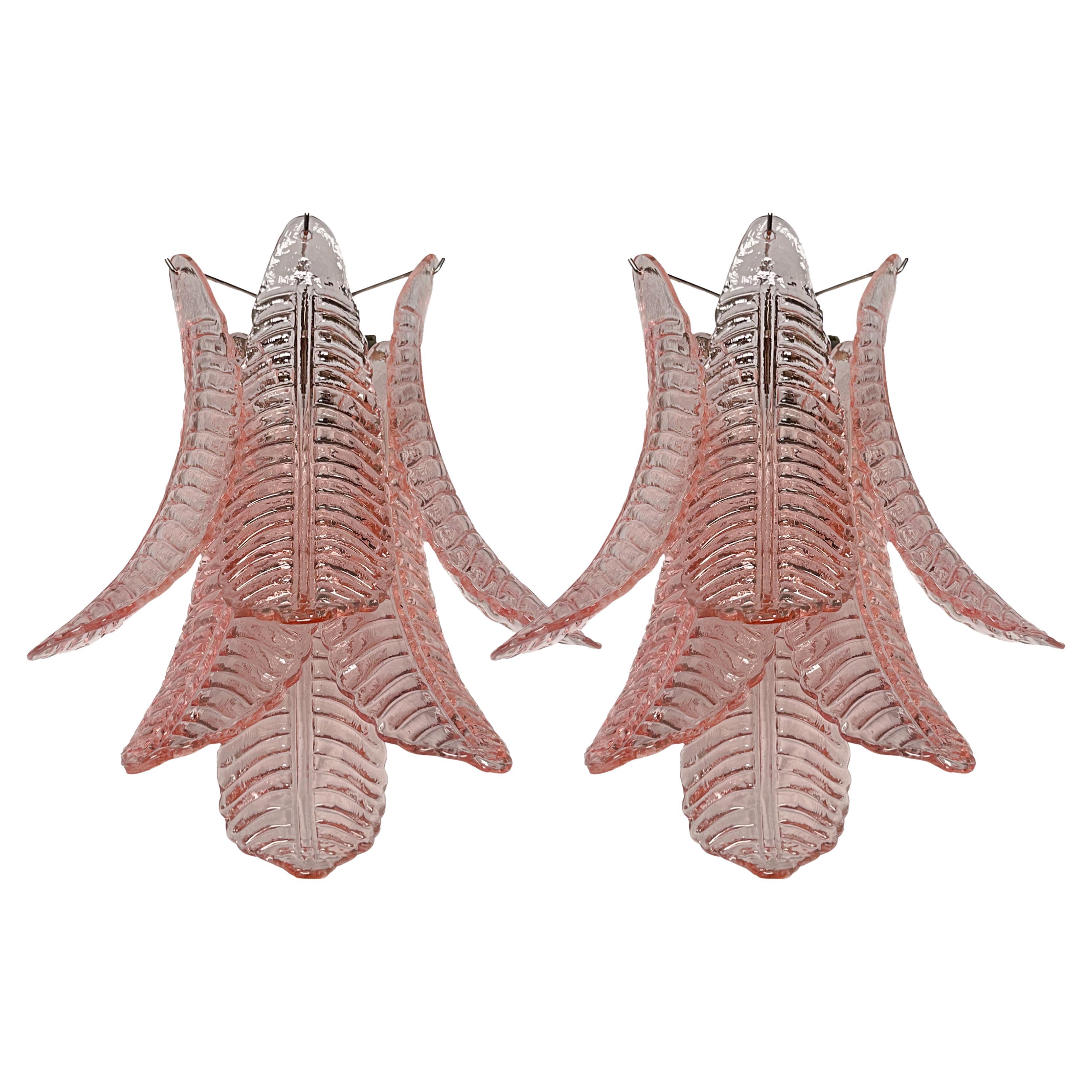 Pareja de apliques italianos de Murano