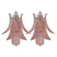 Pareja de apliques italianos de Murano