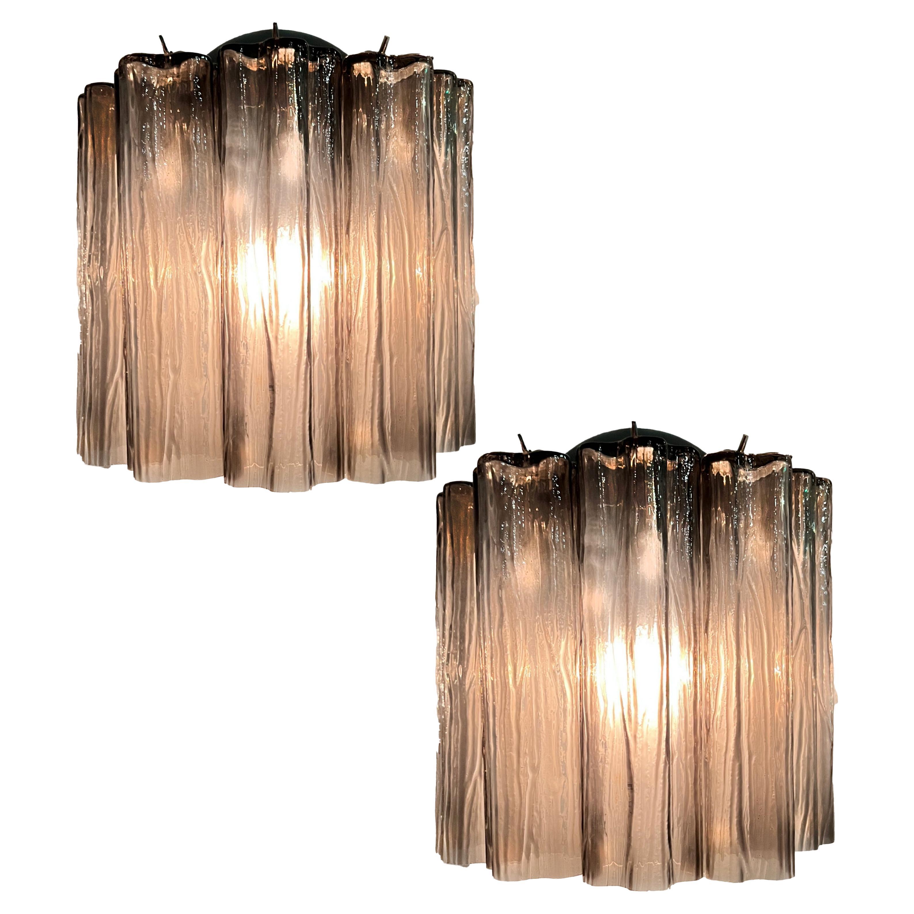 Coppia di lampade italiane di Murano