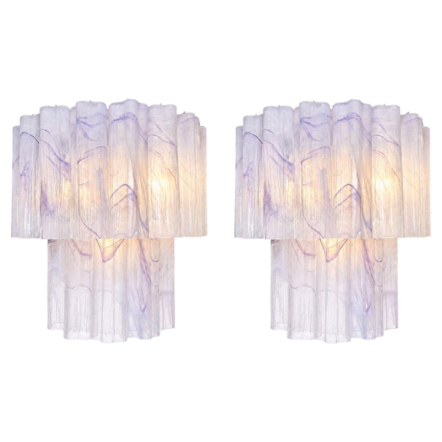 Pair Italian Murano Sconces For Sale