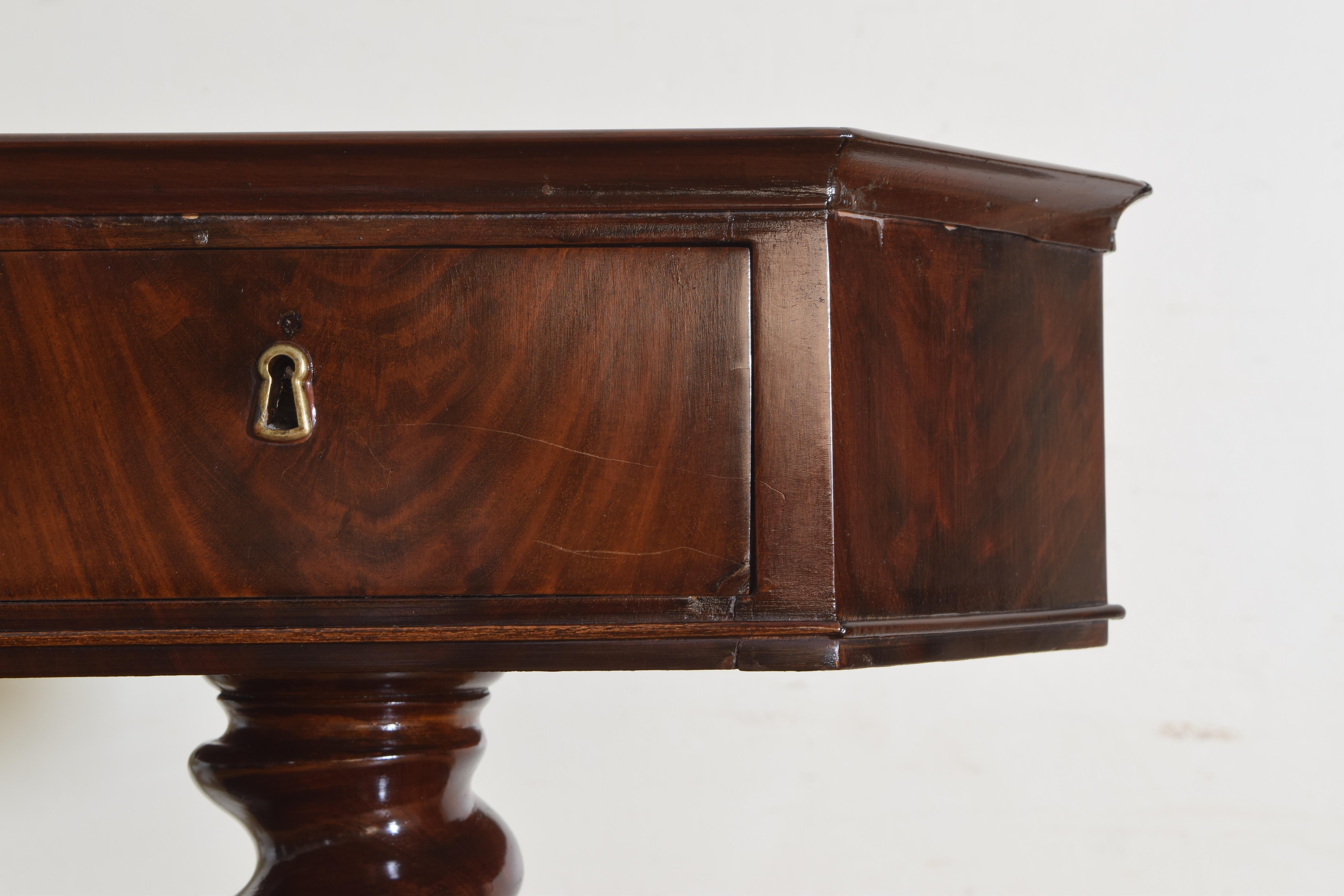 Pair of Italian, Naples, Mahogany 3-Tier Pedestal Cabinets, Mid-19th Century 5