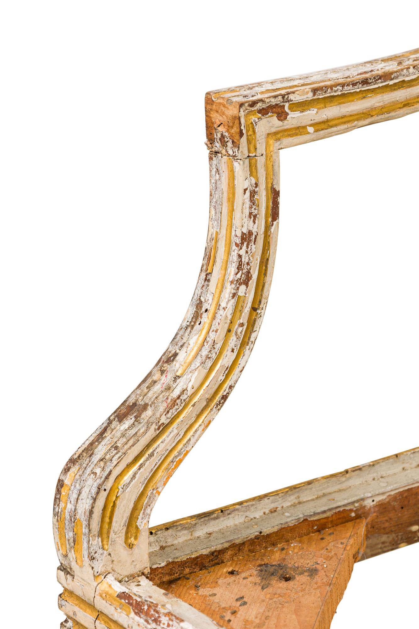 Pair Italian Neo-classic Settees 18th c unupholstered in vendita 2