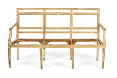 Pair Italian Neo-classic Settees 18th c unupholstered