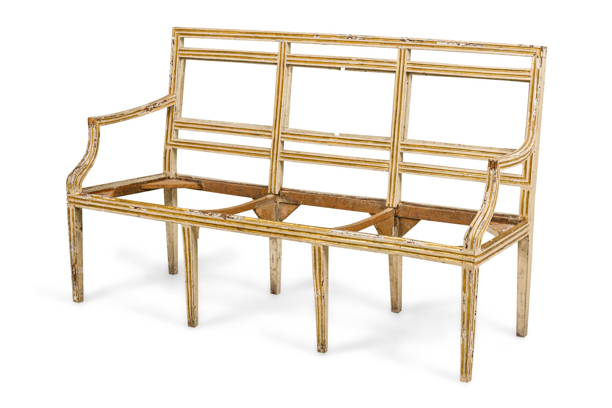 Neoclassico Pair Italian Neo-classic Settees 18th c unupholstered in vendita