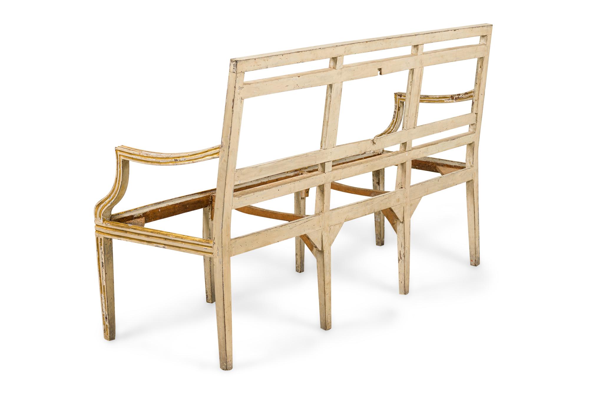 Dorato Pair Italian Neo-classic Settees 18th c unupholstered in vendita