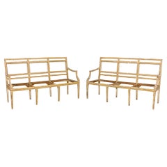 Pair Italian Neo-classic Settees 18th c unupholstered