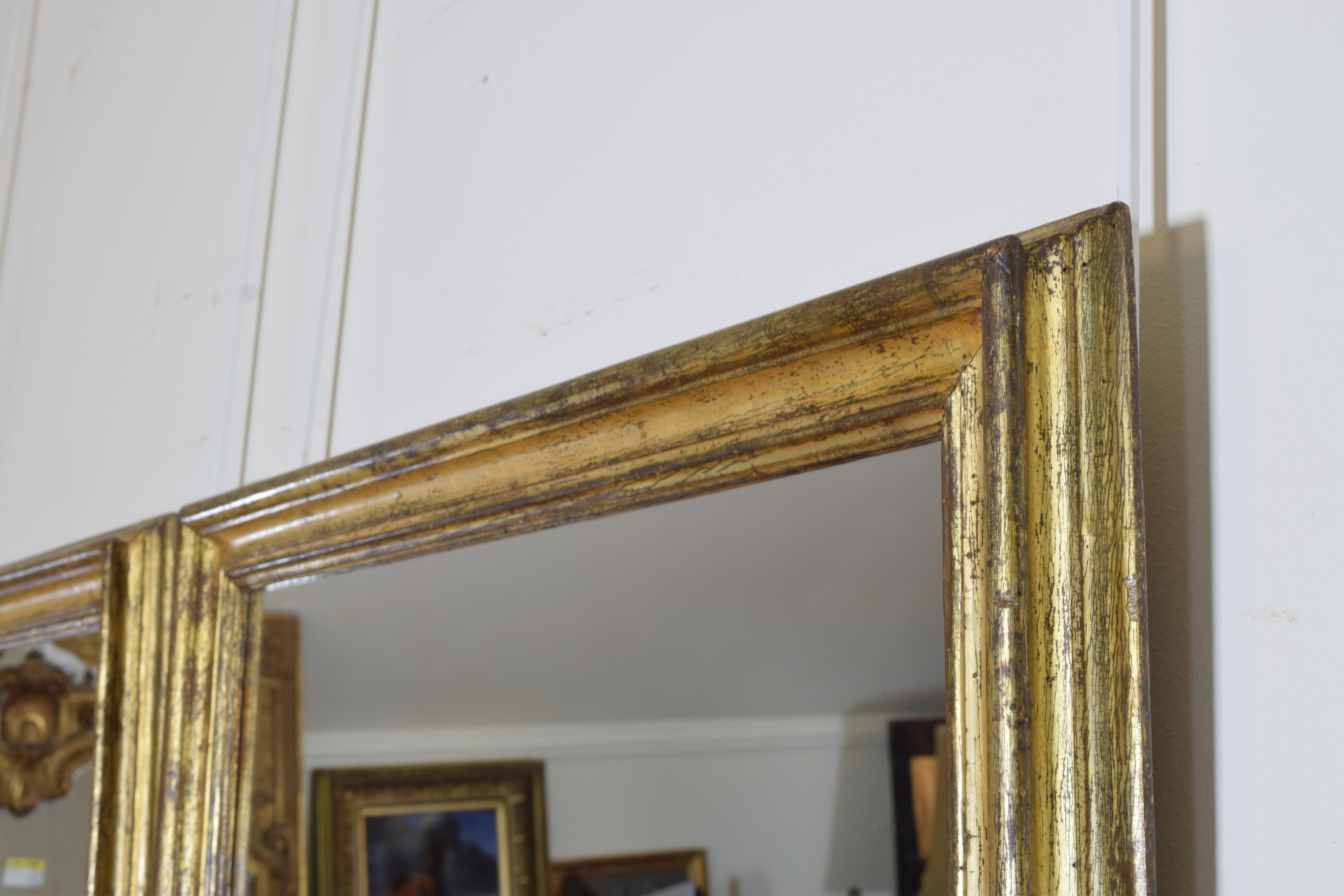 Mid-19th Century Italian Neoclassic Silver Gilt Mirrors, Second Quarter of the 19th Century, Pair