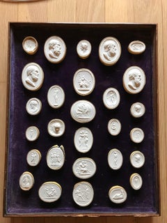 Pair of Italian Neoclassical Grand Tour Plaster Intaglios