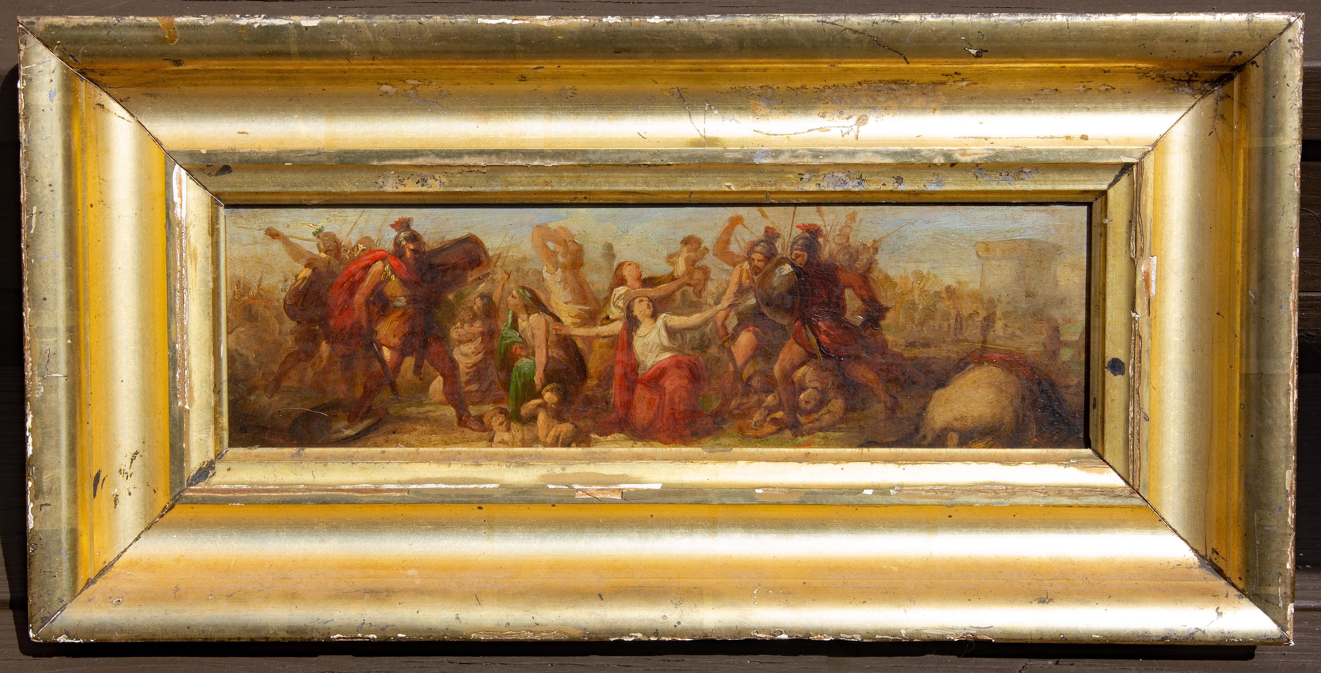 Coppia di dipinti a olio italiani Grand Tour Scene Romane  Annibale Gatti XIX secolo In condizioni buone in vendita a Rochester, NY