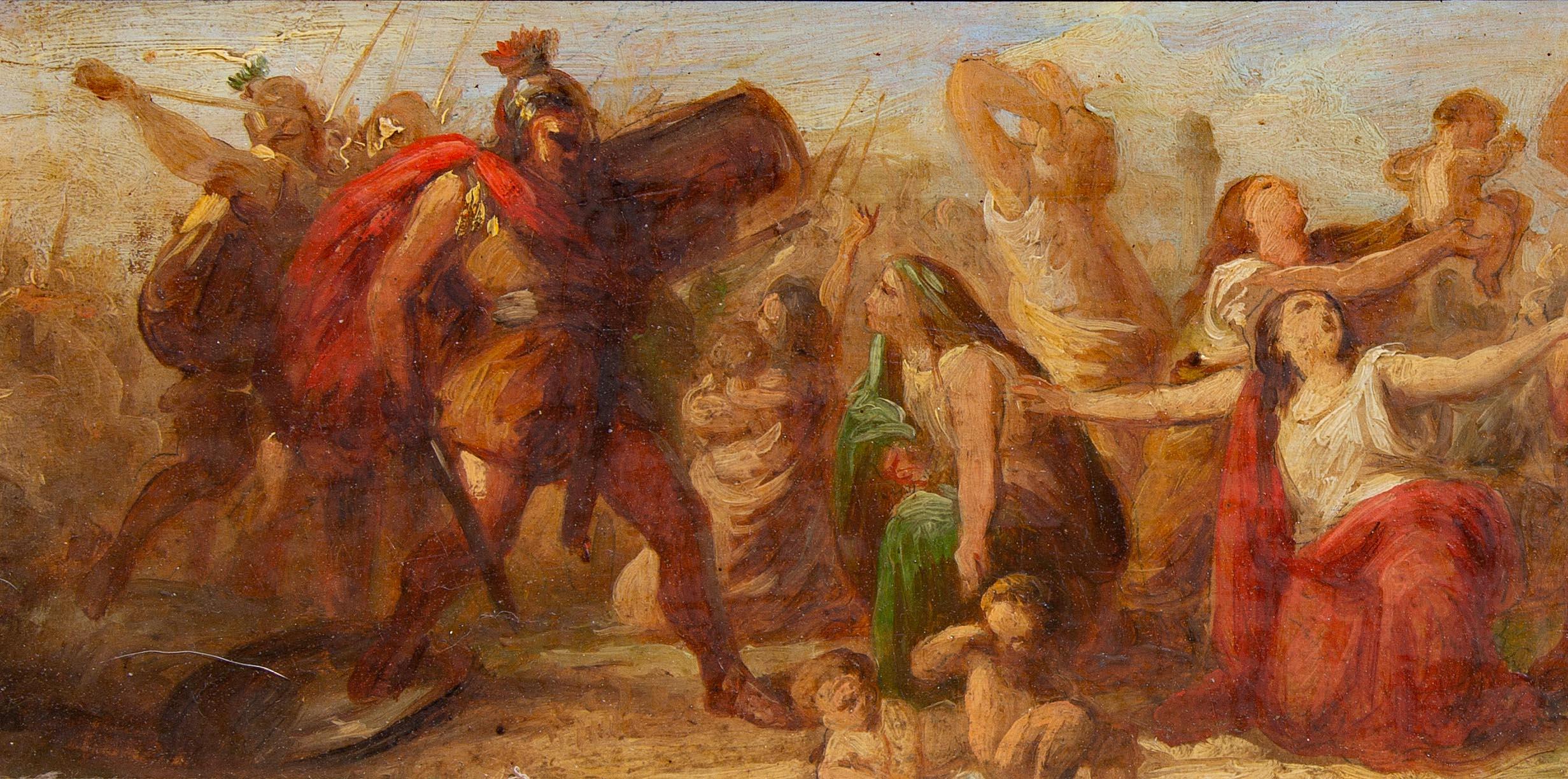 Pittura Coppia di dipinti a olio italiani Grand Tour Scene Romane  Annibale Gatti XIX secolo in vendita