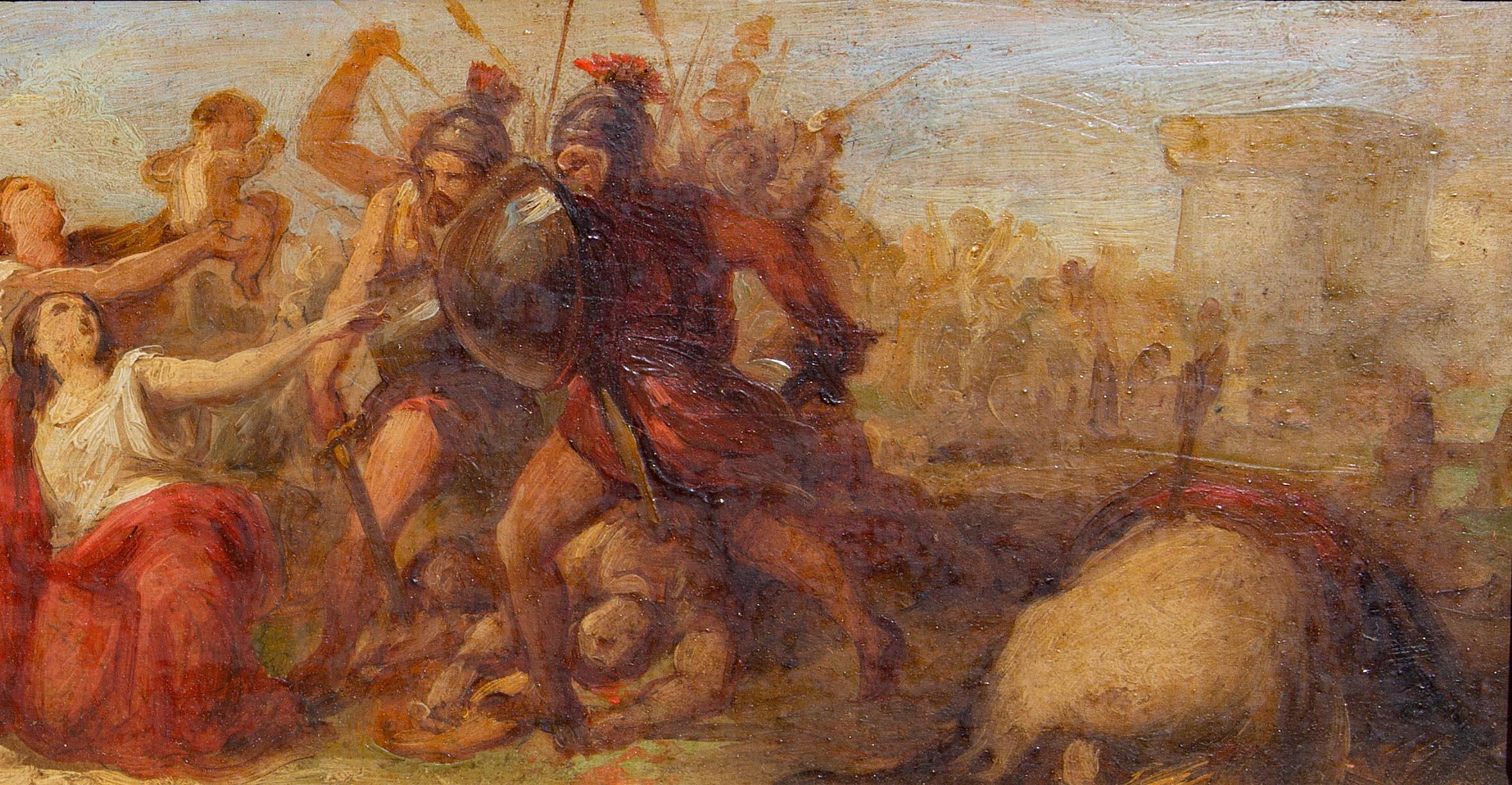 Coppia di dipinti a olio italiani Grand Tour Scene Romane  Annibale Gatti XIX secolo in vendita 1