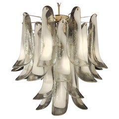 Pair Italian Petal Chandeliers, Murano