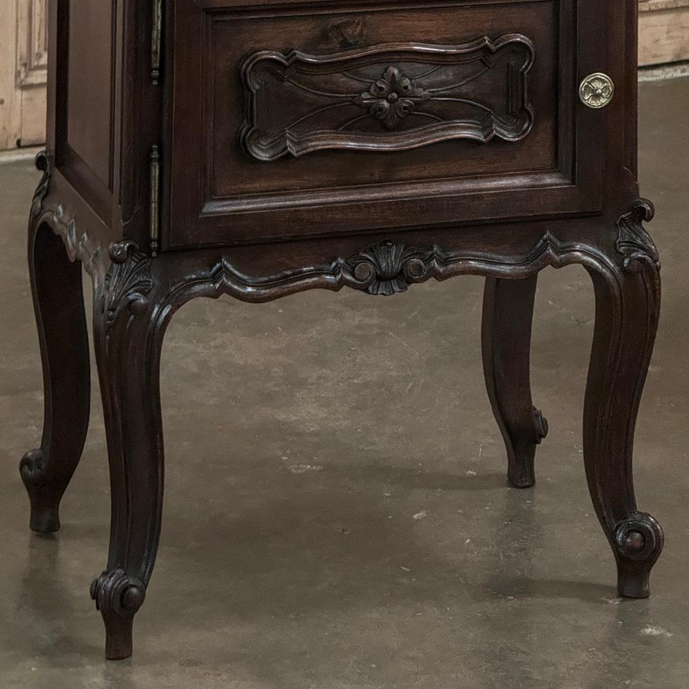Pair Italian Piemontese Walnut Nightstands ~ End Tables For Sale 5