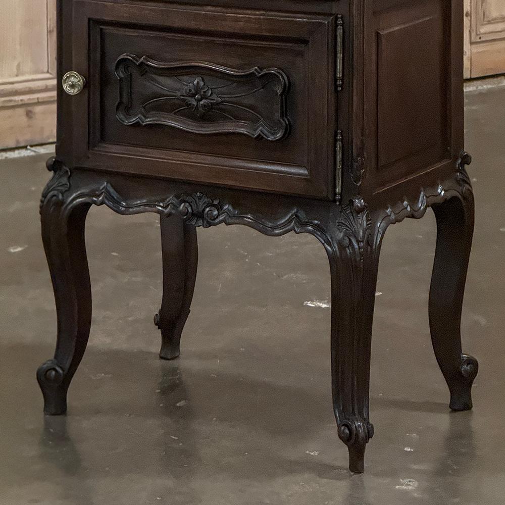 Pair Italian Piemontese Walnut Nightstands ~ End Tables For Sale 8