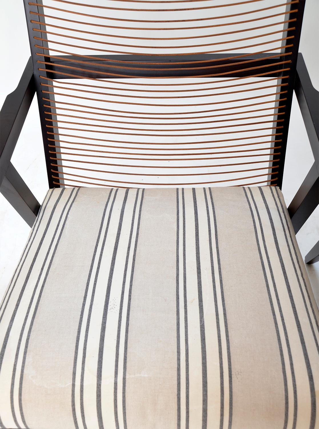 Pair Italian Pierantonio Bonacina ‘Astoria HB’ Wood Leather Lounge Chairs 1990s 11