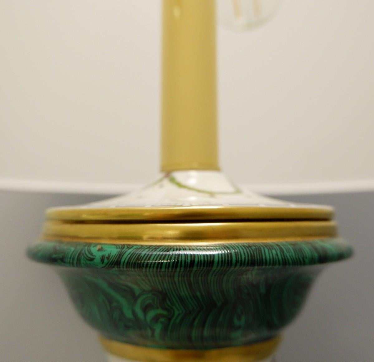 Pair of Italian Porcelain Table Lamps by Giulia Mangani of Neoclassical Urn Form 2