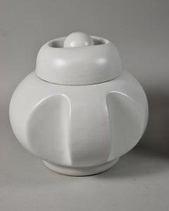 Pair Italian Pottery Covered Jars By Baldelli Circa 1960